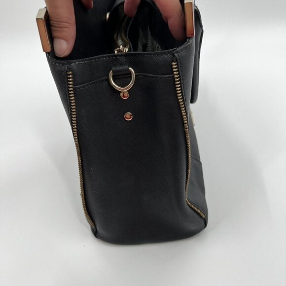 Rebecca Minkoff Black Gold Amorous Satchel - Picture 2 of 12